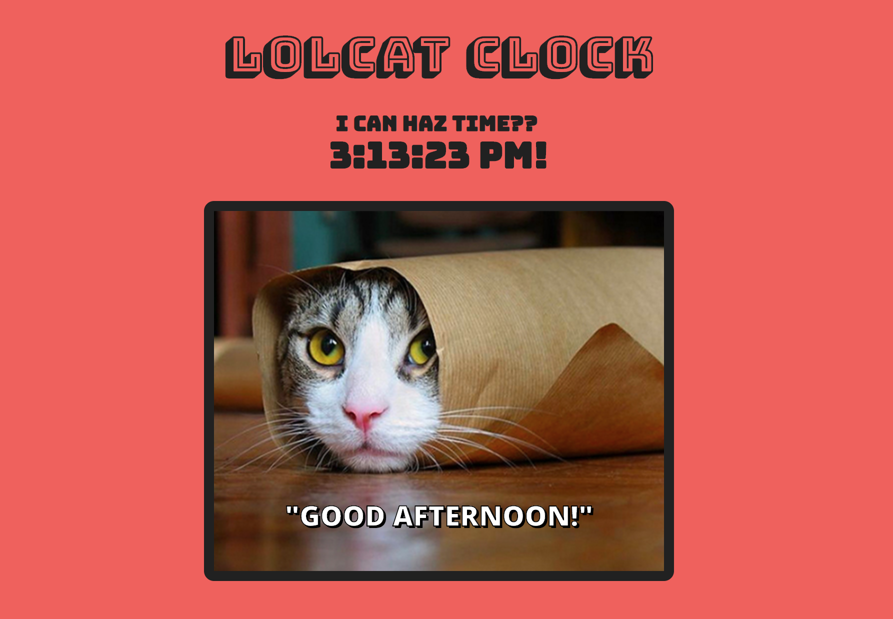 LOLcat Clock